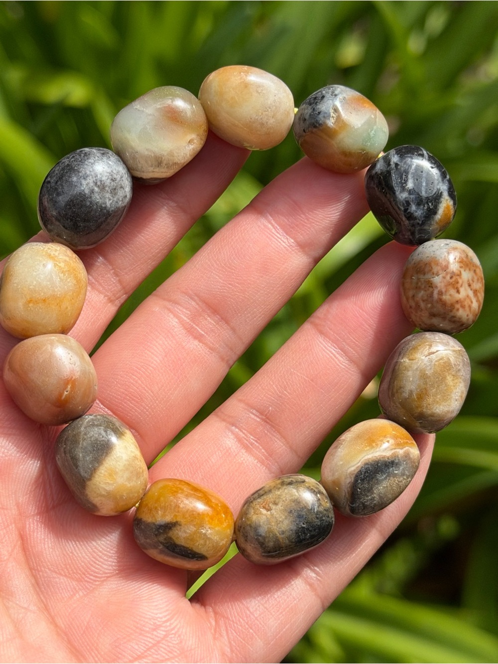 Natural Polychrome Jasper Stretch Bracelet Palo